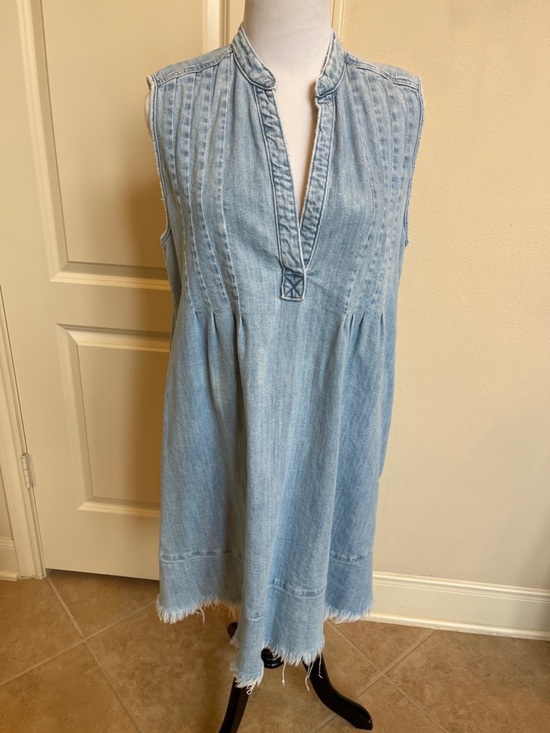 Current/Elliott Dresses & Skirts - Current/Elliott Light Blue Denim faded Topstitched dress